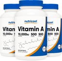 Nutricost Vitamin A 10 000 IU, 500 Softgels (3 láhve)