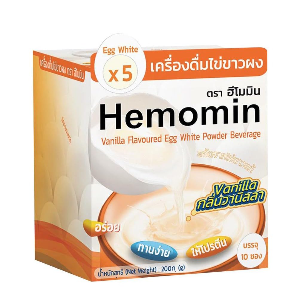 HEMOMIN Vanilla Flavor Vejce Bílý prášek Nápoje 200g (10 Sachets x 20g)