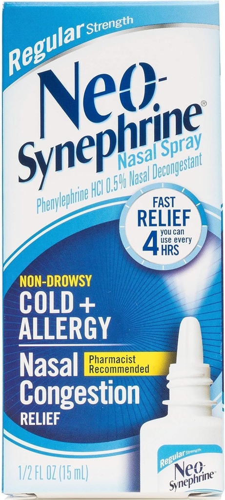 Neo- synefrin Nasal Decongestant Spray Pravidelná síla 0, 50 oz (BALENÍ ZE 3)