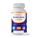 Vitamatická kyselina boritá Vaginální kapslí Suppositories 600 mg kyselina boritá stupně USP ve skořápce vegetariánské tobolky - 60 Počet