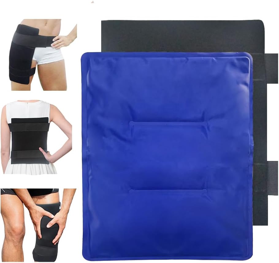 Gel Soft Flexible Ice Packs for Injuries - opakovaně použitelný mrazicí studený balíček, studená kompresní terapie Chladicí gel Pad Wrap for Rameno, Hip, Knee, Back, Leg, Zranění, Otok, Modřiny, Chirurgie - 11 "x 14"