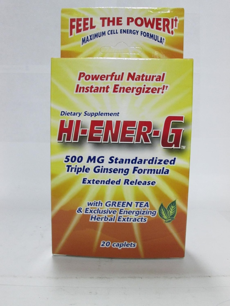 Windmill Health Products Hi-Ener-G Triple Ginseng Supplets, 500 mg, 20-Count Packages (balení po 3)