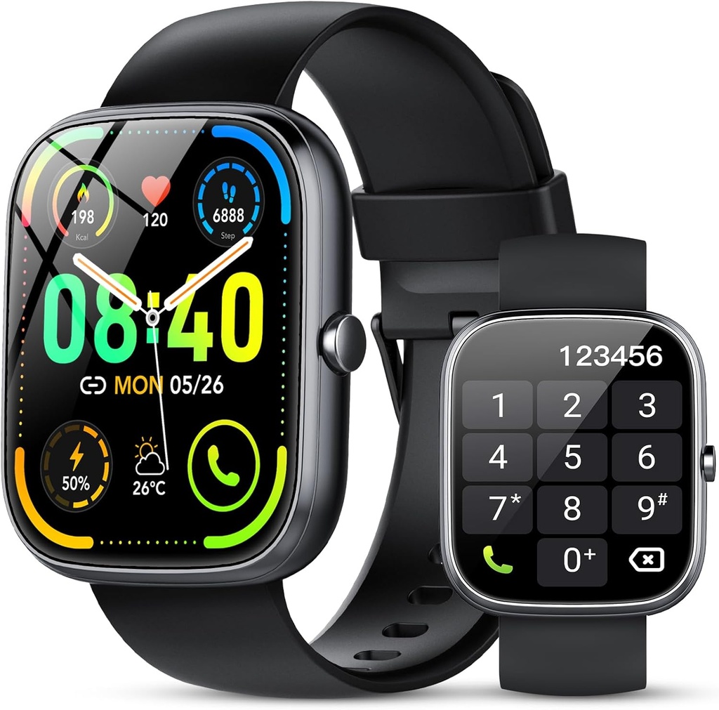 Smart Watch for men Women (Answer / Make Calls), 1.91 "HD Smartwatch with Heart Rate Monitor Sleep Monitor, IP68 Waterproof, 115 + Sports Activity Trackers with Pedometr, Fitness Watch for Android / iOS