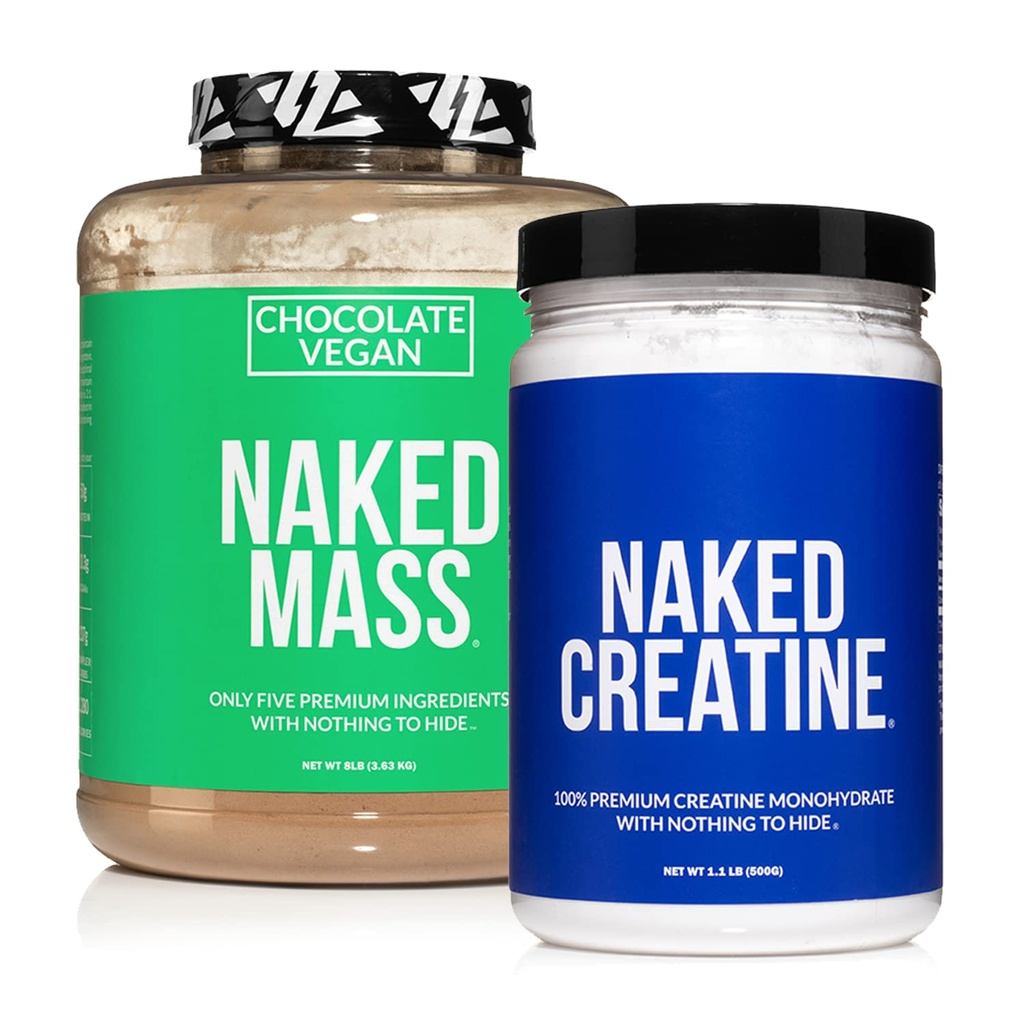 NAKED Soy- Free Protein Bundle: 8LB Čokoláda Vegan Mass Creatin