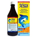Ballena Azul Aceite de Hígado de Bacalao para Adultos y Niños, COD jaterní olej pro dospělé a děti, dobrý zdroj vitaminů A, D, E, B1, dodatek stravy, Omega 3, Inmune System Boost (ORANGE 15 OZ)