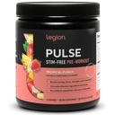 Legion Pulse Pre Workout Dodatek - Všechny přírodní oxid dusnatý Precvičení nápoj na zvýšení energie, Creatine Free, přirozeně slazené, Beta Alanin, Citrulline, Alfa GPC (kofein zdarma tropický punč)