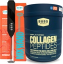 BUBS Naturals Kolagen Peptides Powder & Mixing Wand Bundle, Kolagen pro ženy a muže, Hydrolyzované Peptidy, Neochucené Pasture Raised Grass Fed, Keto Friendly, 20 oz Collagen Tub (28 Služeb) + 1 hůlka