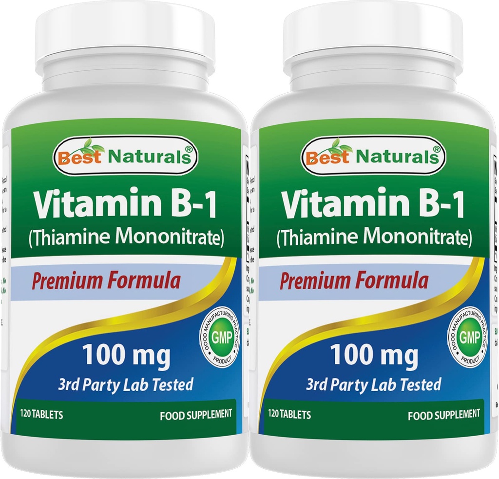 Nejlepší naturals Vitamin B1 jako thiamin Mononitrát 100 mg 120 tablet (120 Počet (balení po 2))