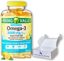 Omega 3 2000mg softgel- Fish Oil, 120ct (balení po 1), Box by Fusion Shop Store