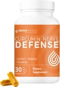 Nerve RENEW Curcumin Nerve Defense s Meriva Curcumin Phytosome pro kompletní Nerve Nurition a Comfort - Optimalizovaný kurkumin s černým pepřovým extraktem - 30 Kapsle