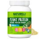 NATURELO Plant Protein Powder, Vanilla, 22g Protein - Non- GMO, Vegan, No Gluten, Dairy, nebo Soy - No Umělé Flavors, Syntetická barva, Konzervanty, nebo přísady - 20 Služeb