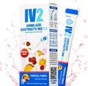 IV2-Nulový cukr Amin Acid Hydration Powder I Electrolyte Drink Mix I Essential Vitamíny I Vegan, Non- GMO, Glunten- Free I Next Level Hydration (10 Počet)