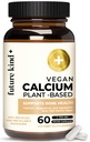 Budoucí druh Vegan doplněk vápníku - Plant- Based vápník doplněk hořčíku Sourced from Island for teeth & Bone Support (60 Kapsle)