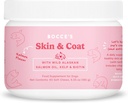 Bocce je pekařství kůže & coat dodatek pro psy, Denní žvýkací v USA s vitamínem E & esenciální mastné kyseliny, podporuje zdravou pleť & coat, losos, 60 ct, červená (DG-SP-SKIN60)