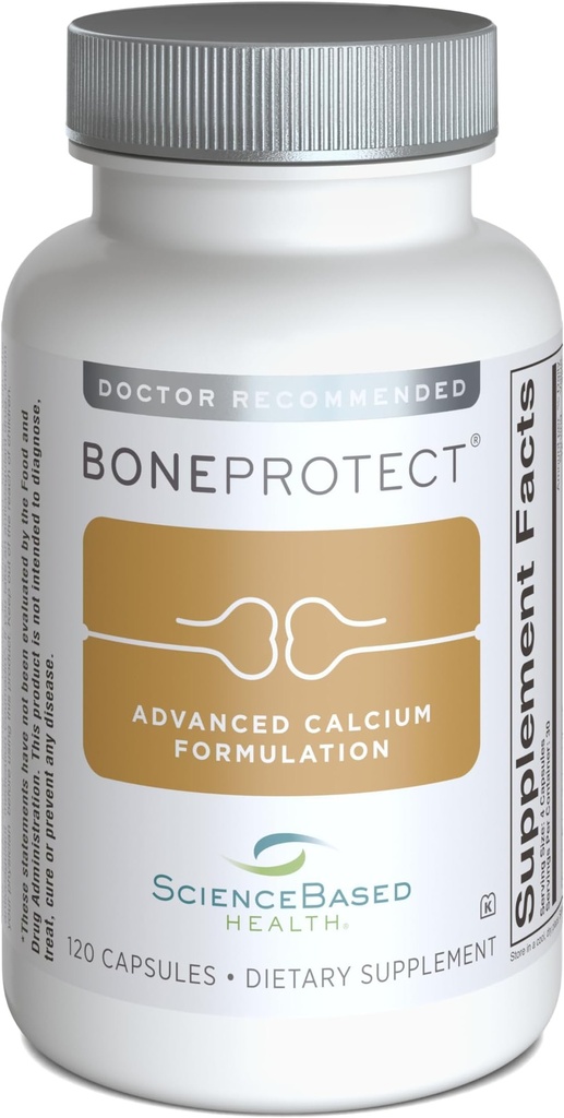 BoneProtect - Advanced Bone Health Dodatek s vápníkem Citrát, Vitamin D3, K2 (MK 7), hořčík a antioxidanty - Podporuje hustotu kostí, srdce a colon zdraví - 120 Kapsle