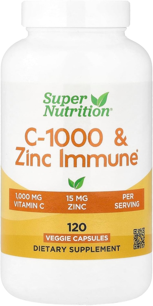 SuperNutrition, C- 1000 & Zinek Imunní, Sezónní Support Formule *, Antioxidant Protection *, 120 Day Supply (Balení květen Vary)