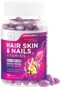 Vlasy, kůže a nehty Vitamíny pro ženy - Biotin 5000mcg na podporu růst vlasů s arganovým olejem, kolagen a hyaluronic kyselina, krásná, silnější kůže, vlasy a nehty vitamin dodatek - 120 Softgels
