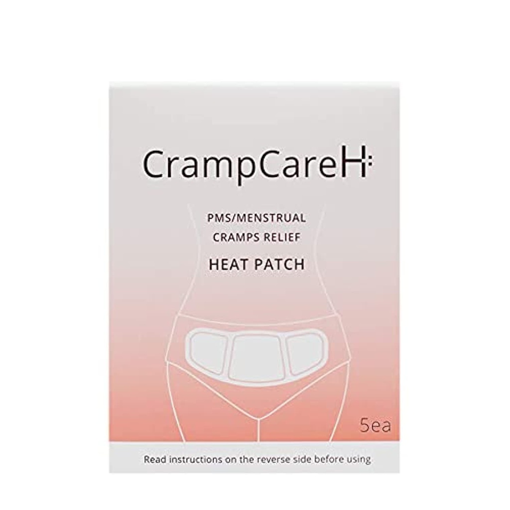 (5 Záplaty) CrampCareH PMS / Menstrual Cramps Relief Heat Patch with Wide Wings, FDA Registered