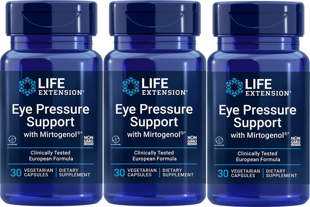 Life Extension Eye Pressure Support with Mirtogenol, Vicaps 30 Count (balení po 3)