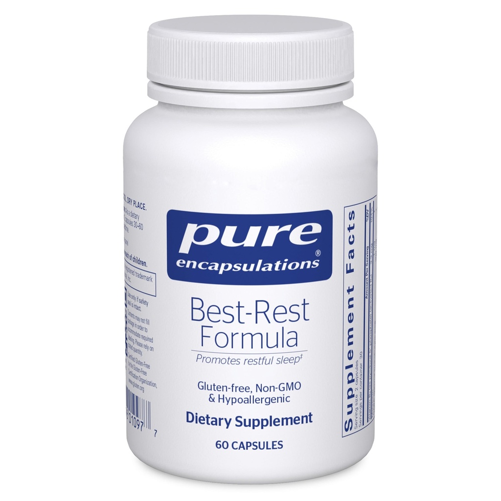 Čisté Enkapsulace Best- Rest Formule - Podporuje Restful Sleep - Pro relaxaci - Restful Sleep Dodatek - Non- GMO & Vegan - 60 Kapsle