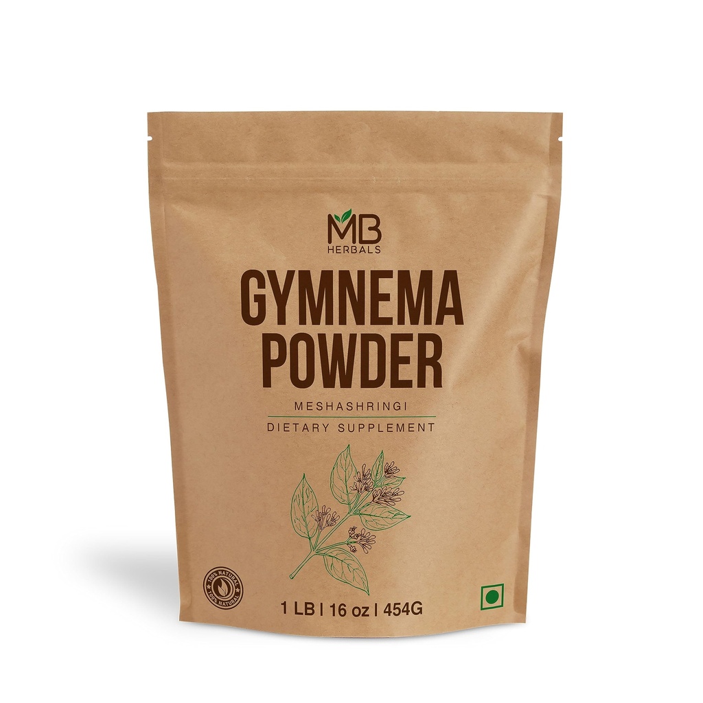 MB Herbals Gymnema Leaf Powder 1 LB / 16 oz Grena124; 454 Gram Crena124; Meshashringi Powder Crena124; Gymnema Sylvestre
