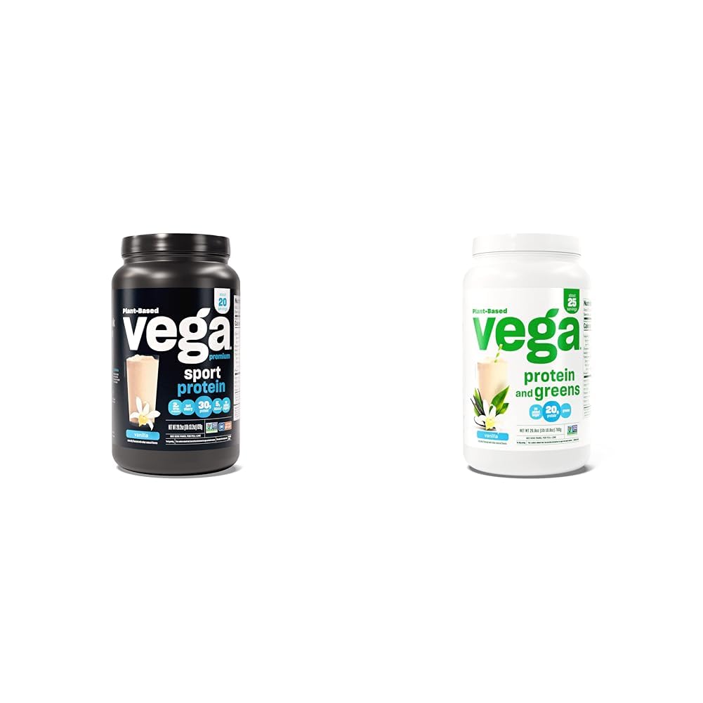 Vega Premium Sport Protein Vanilla Protein Powder & Protein and Green Protein Powder