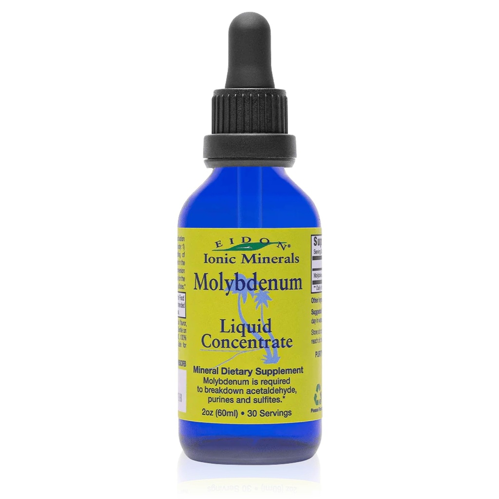 Eidon Ionic Minerály Liquid Molybdenum Dodatek - Liquid Ionic Minerály, Molybdenum Kapky, Všechny přírodní, No Add Sugars, Podporuje biologické procesy, Minerální doplňky, 2 oz