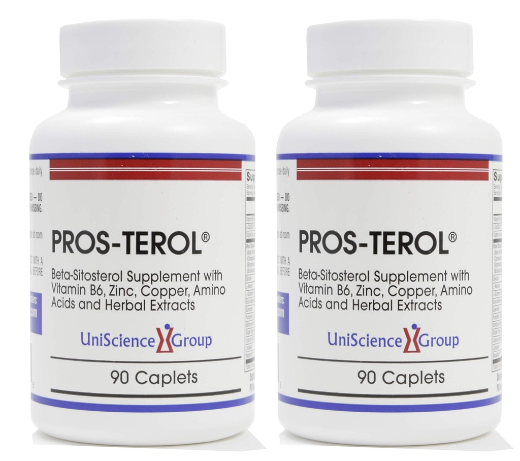 Pros- TEROL (2 lékovka), Prostate Relief s 900 mg rostlinných sterolů s dýňovým semenem, bodavá kopřivka, zázvor kořenová, Licorice kořenová extracts 90 Caplet