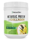 Metabolický protein prášek s kolagenem, syrovátkový protein prášek Shake, hydrolyzovaný kolagen s L- glutaminu pro metabolickou podporu, Digestion, kůže, spojky a svalovina, nízký karb strava náhrada, 17.06 oz