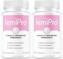 (2 Pack) FemiPro Blinder Control Pills - Původní FemiPro Kapsle, Femi Pro Blinder Control Supplement, Probitic FemiPro Pills pro celkové zdraví a Wellness Recenze, 60 Kapsle 2 měsíce