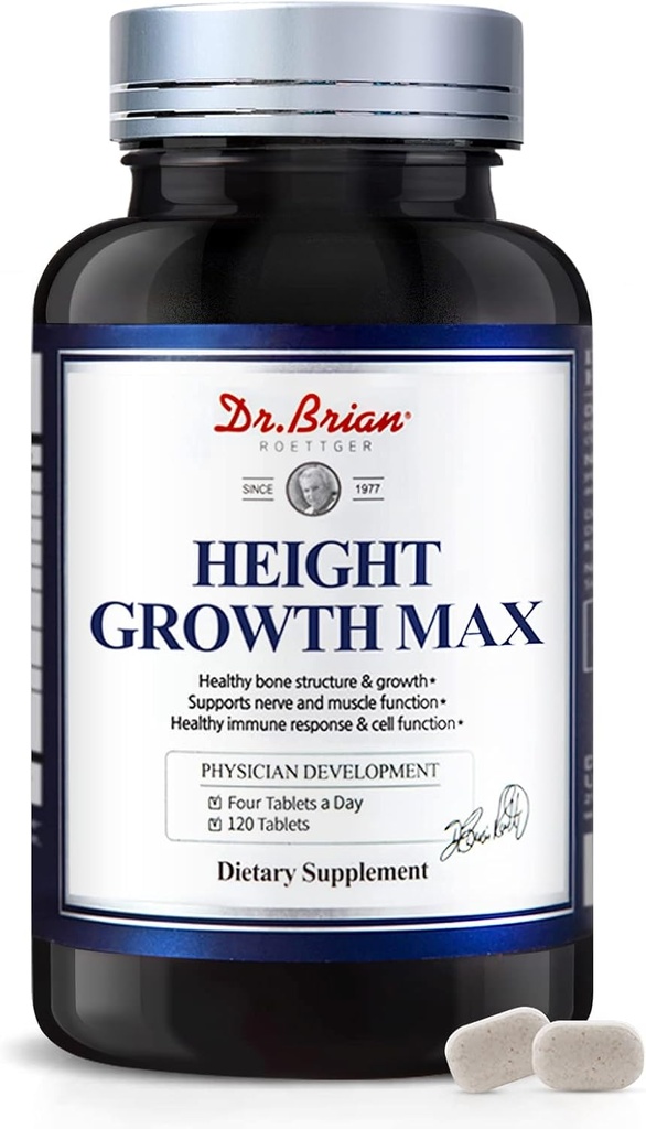 Maximizér růstu - Růstové vitamíny pro dospívající Výška kost síla & růst vyšší přirozeně, Děti Vitamíny GMO- zdarma, věk 10 +, 120 Tablety