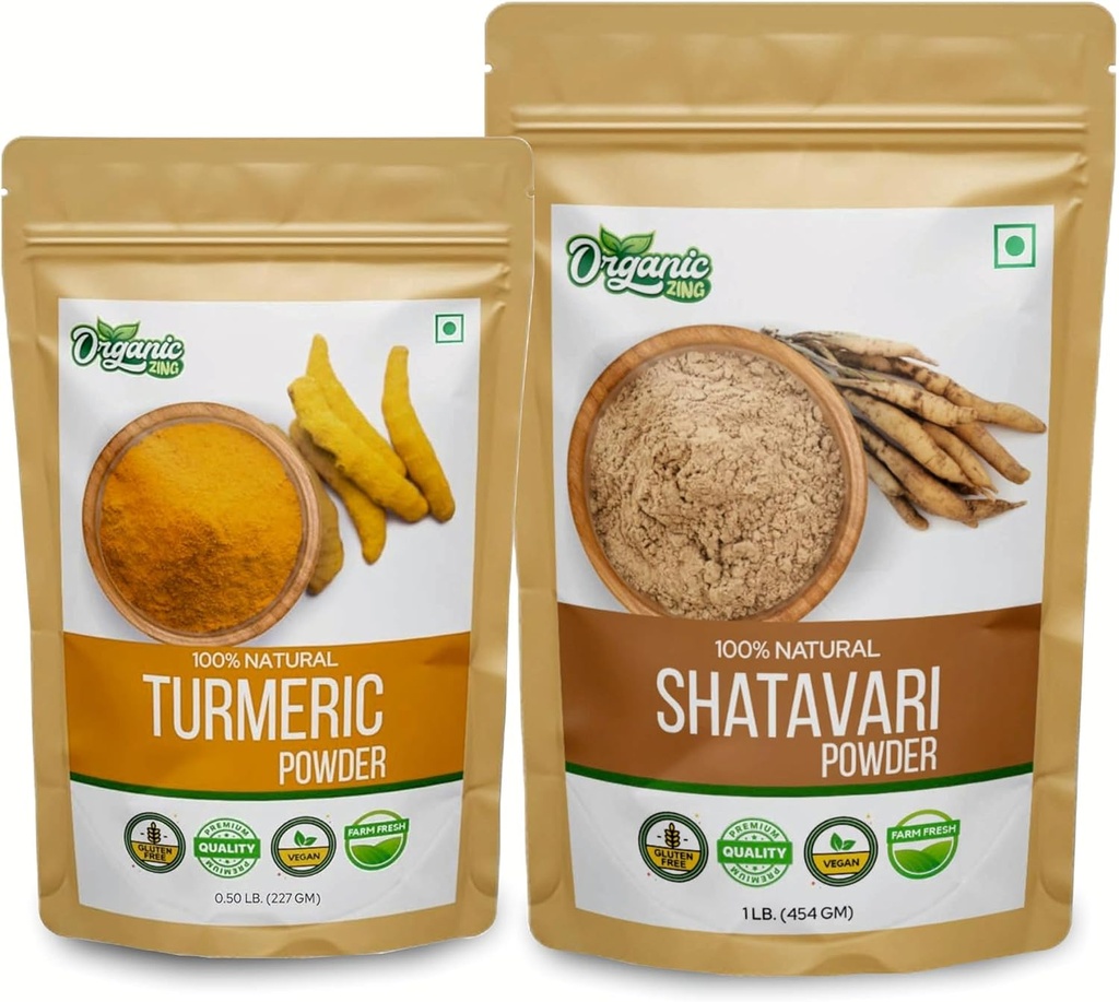 ORGANICKÁ ZING Shatavari- 454g & Turmeric Powder - 227g