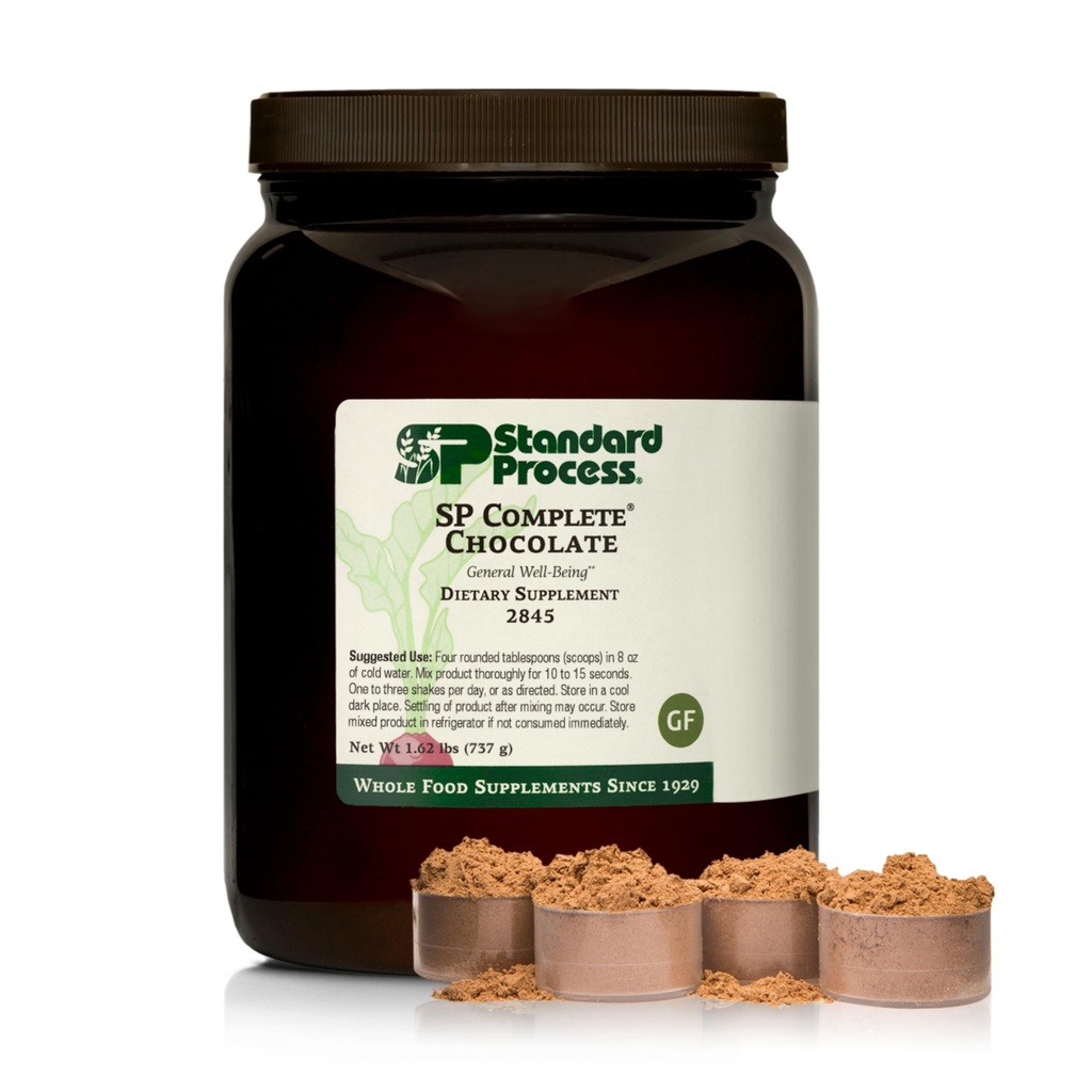 Standard Process Inc. SP Complete - Celá potravinová imunitní podpora, Podpora jater, Antioxidant, s rýžovým proteinem, Grapeseed Extract, a Choline - Vegetarian, Chocolate - 26 Ounce