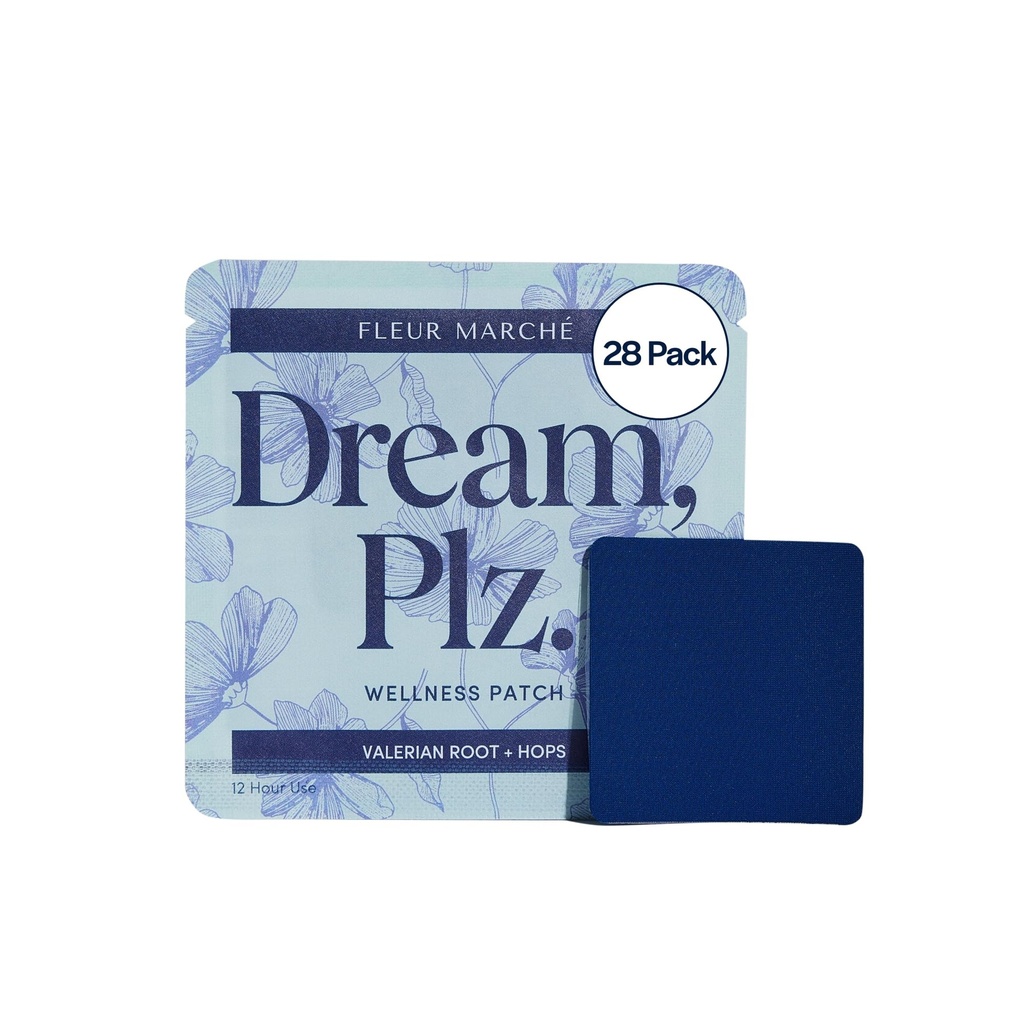 Fleur Marche Dream, Plz Botanical Sleep Patch - Lepší ZZZ je s Valerian Root, L-Theanine, Levender Oil & Hops - Přírodní sedativa - Vysoce biologicky dostupné - 28 Záplaty