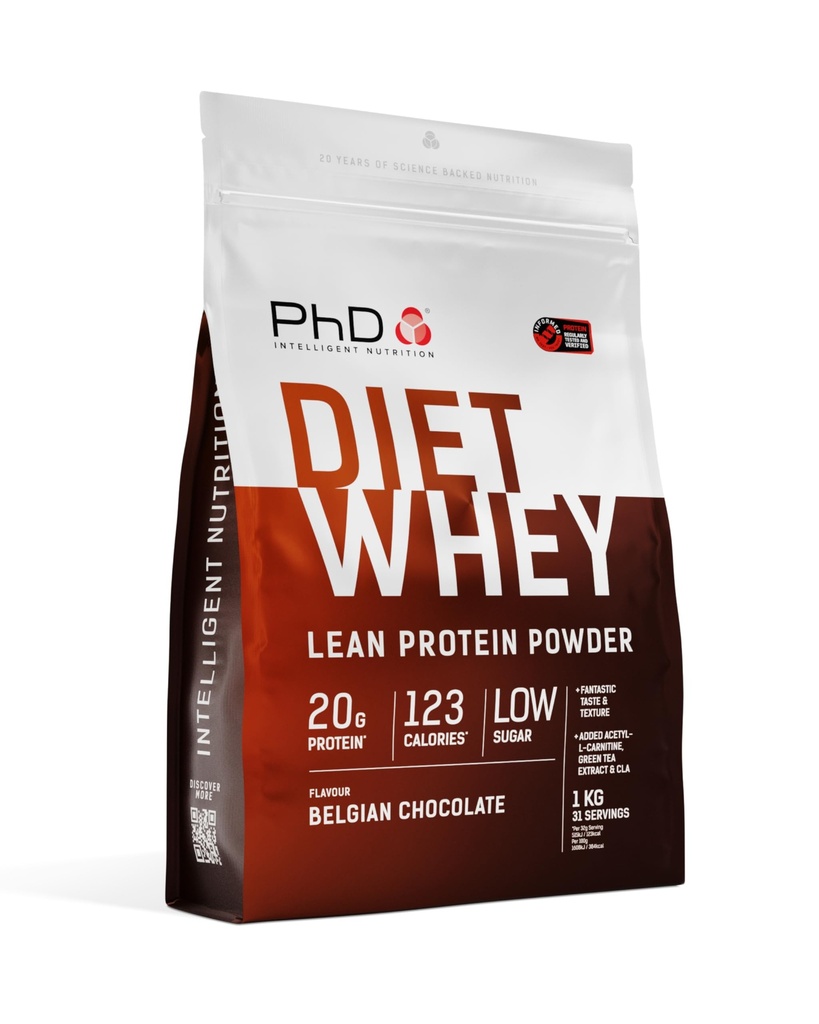 PhD dietní syrovátka 1kg belgické čokolády