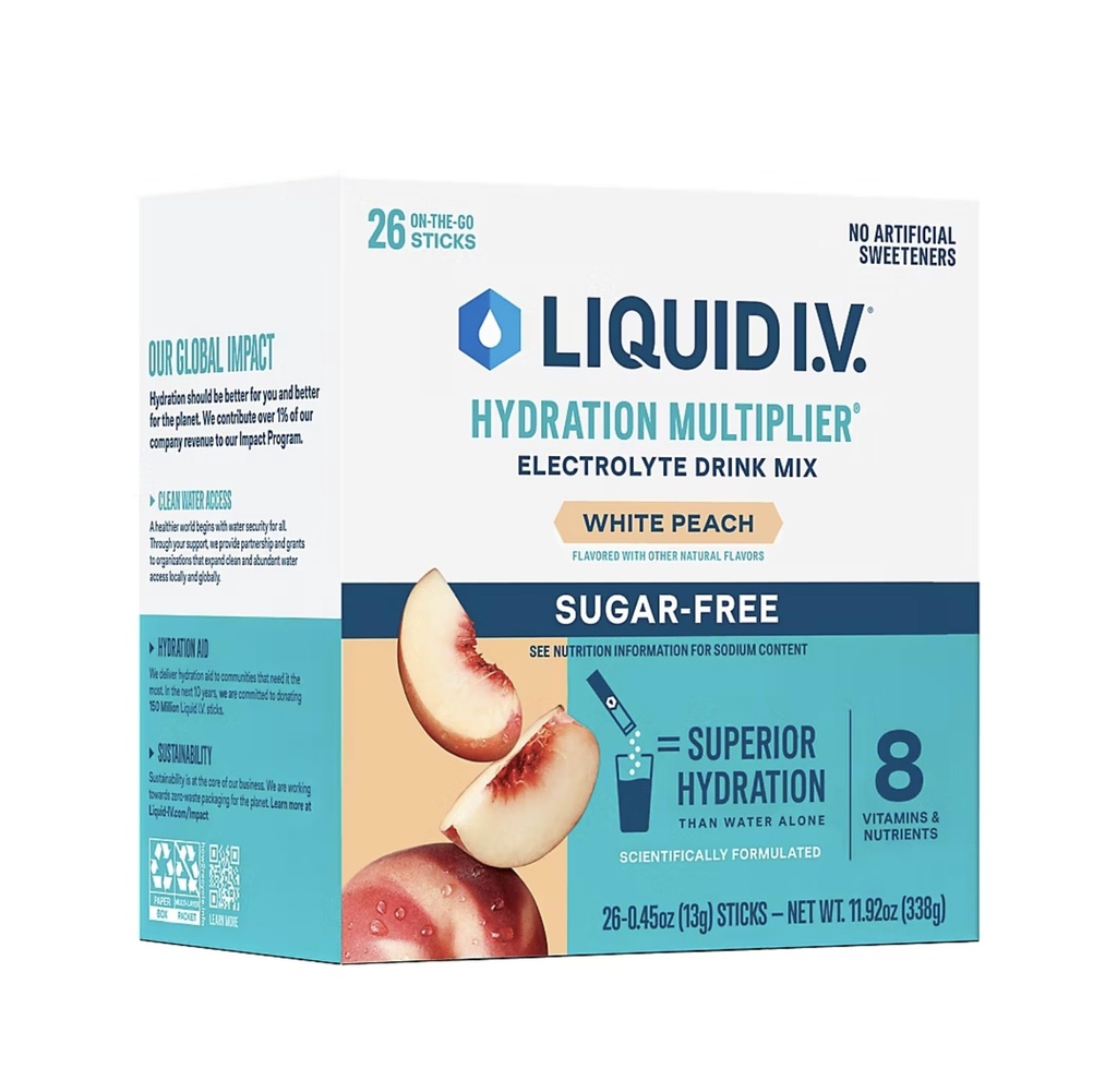 Liquid I.V. Hydration Multiplier White Peach - 26 Sticks (1)