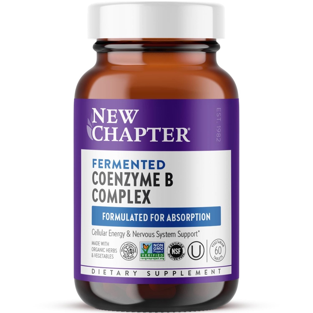Nová kapitola vitamin B komplex - fermentovaný koenzym B komplex bohatý na vitamín B12 + vitamin B6 + biotin + vyrobený z organických složek - 60 ct