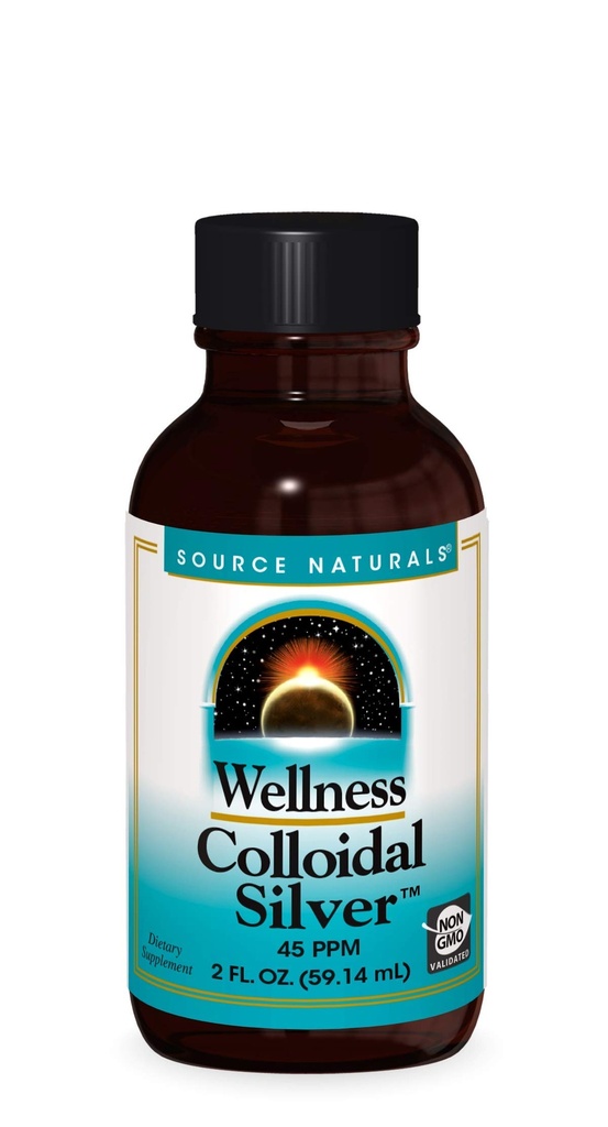 Zdroj Naturals Wellness Koloidní stříbro 45 ppm, podporuje fyzické zdraví * - 2 Fluid oz