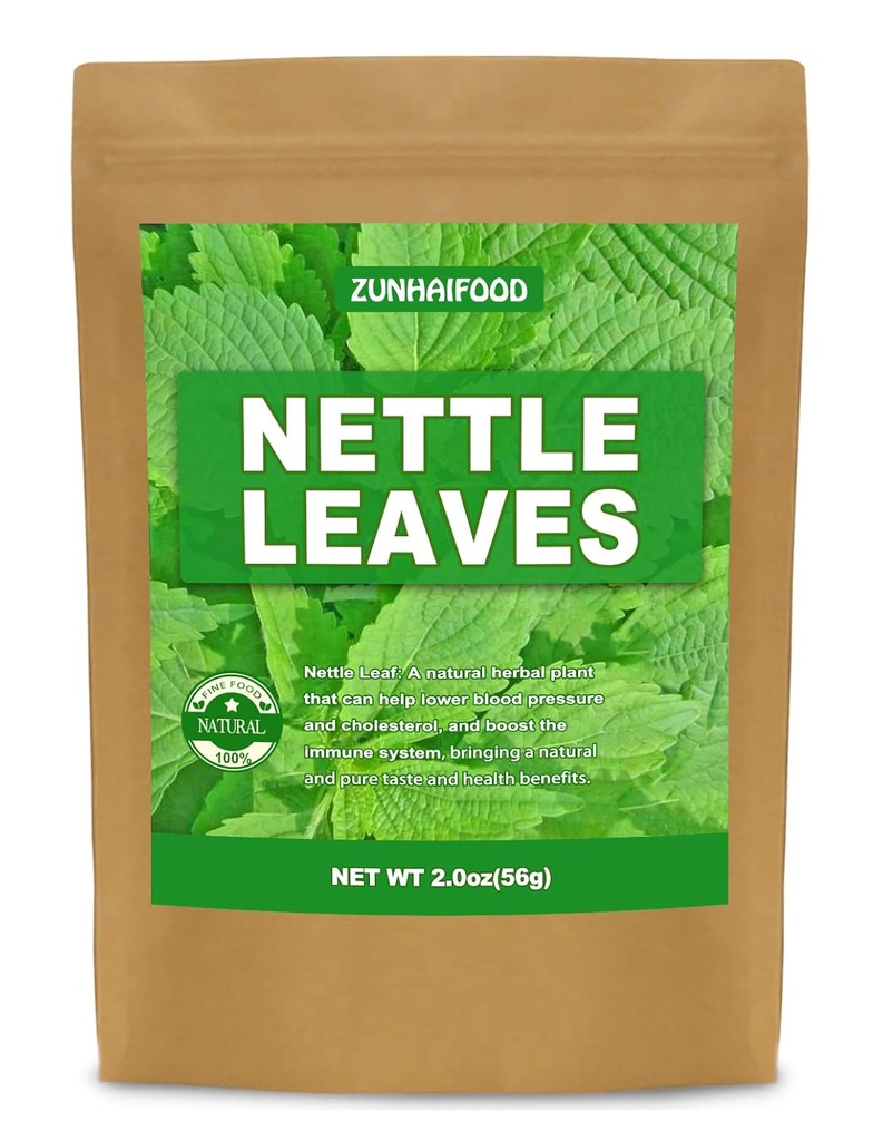 Prémiové celé kopřivkové listy, Natural Nettle Leaf, 2.0 oz (56g), balení po 1, 100% čisté, No Gmo, No Addativs