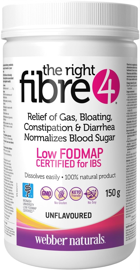 Webber Naturals Fibre 4 Neochucený, 150 g prášek