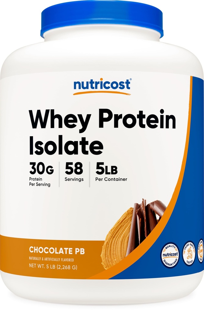 Izolát proteinu Nutricost Syrovátky (čokoládové arašídové máslo, 5 liber)