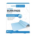 Care Science Hydrogel Sterilní Burn Obvaz Pads for Burn Relief, 4 ct cut 124; Okamžité chlazení Relief for Minor Burns & Wounds