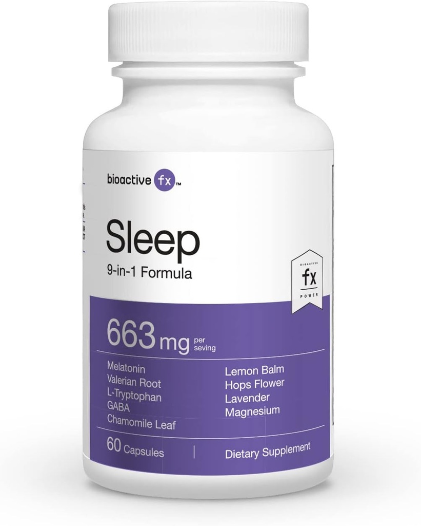 Spánek - 60 Kapsle - Všechny přírodní -100% Drog- Free Sleep a non-Habit Forming- Výkonný 9- in-1 Formule s pokročilým bylinným komplexem