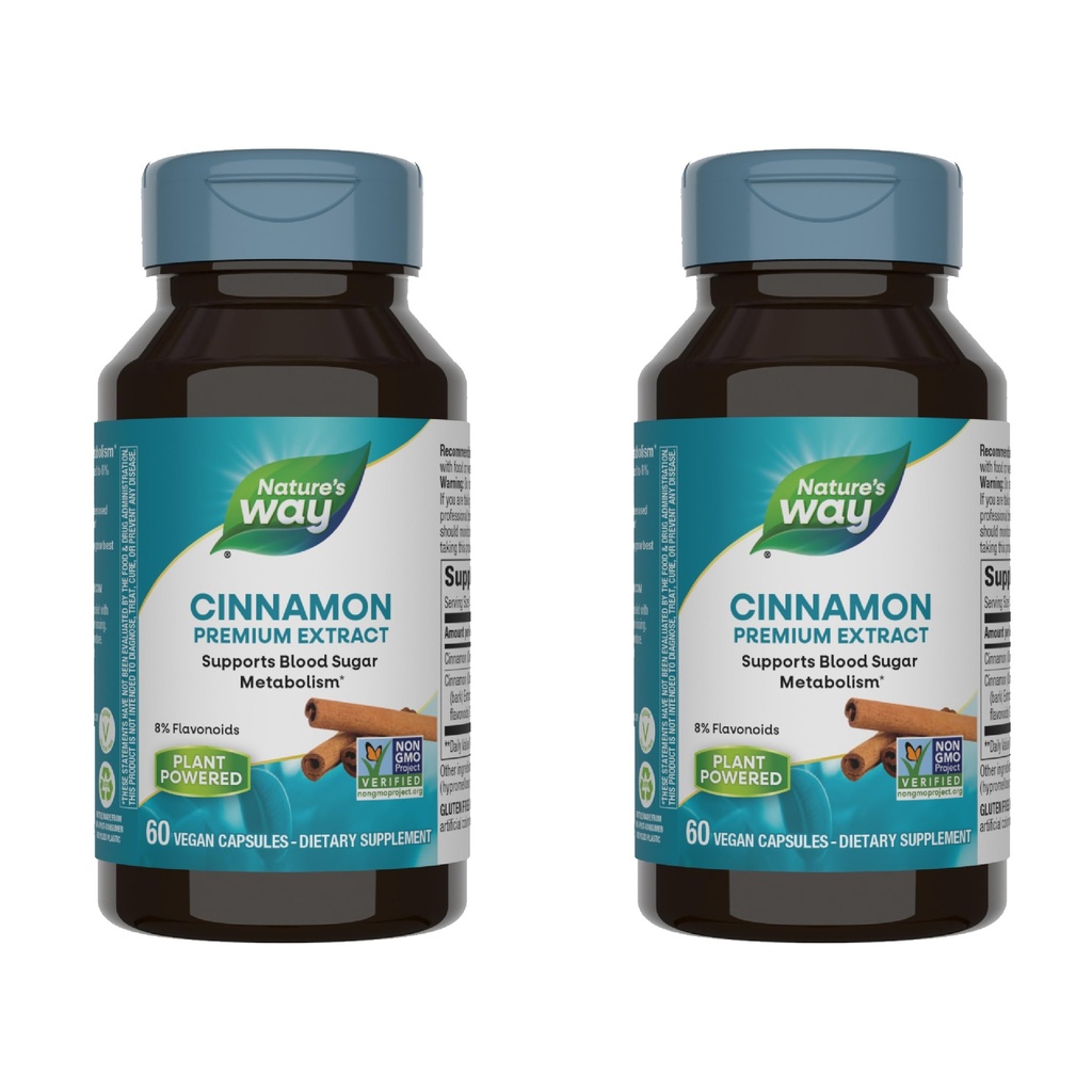 Přírodní Way Premium Extract Skořice Standardizované na 8% Flavonoids 60 Vicaps (Balení po 2)