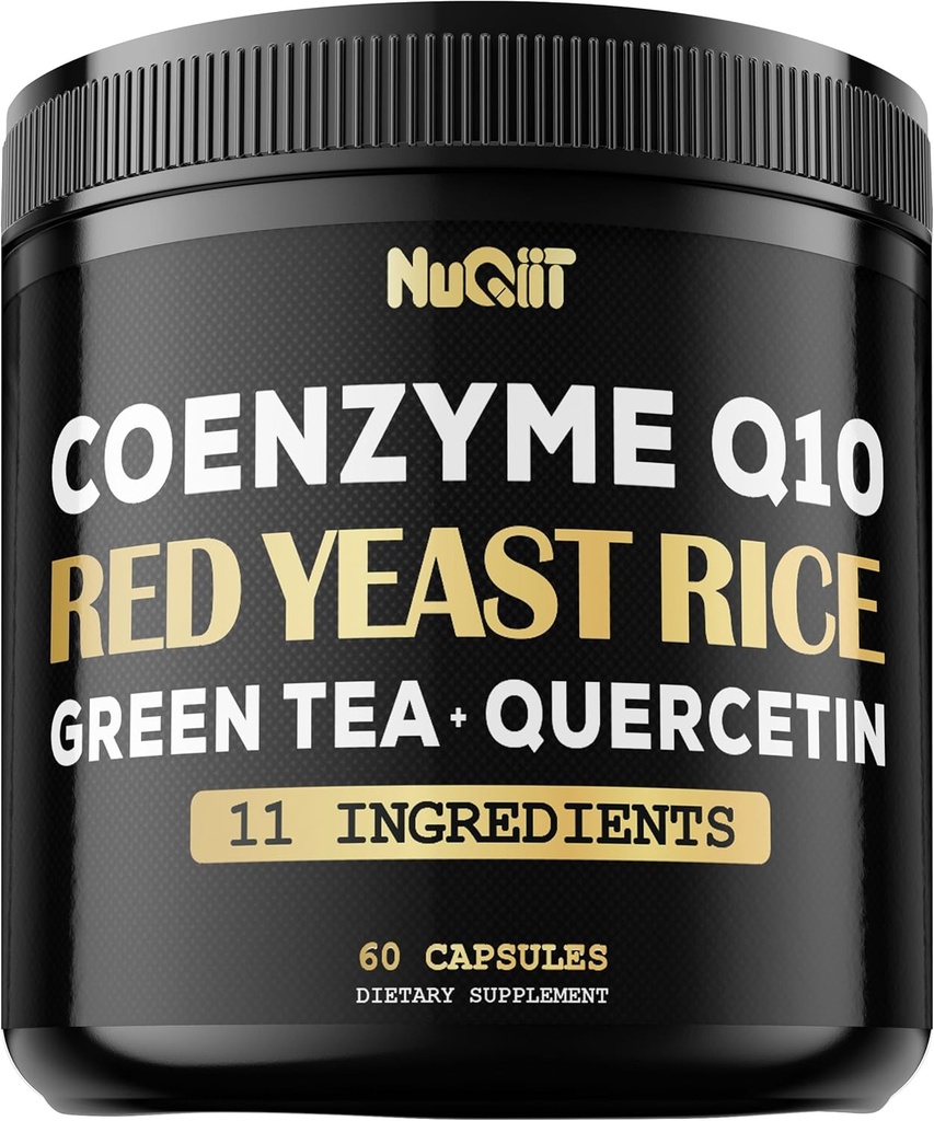 Red Yeast Rice 13500mg Green Tea 4500mg Quercetin 4500mg Dodatek & Více - Podpora zdraví srdce, imunitní systém & Tělesná bilance - 60 Kapsle