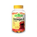 Sezame Street Omega 3 Gummies for Kids, 50 mg Omega-3 per Gummy, 4 měsíční dodávka, No Fishy After taste, Shellfish Free Supplement, Brain & Eye Support, 120 Gummies
