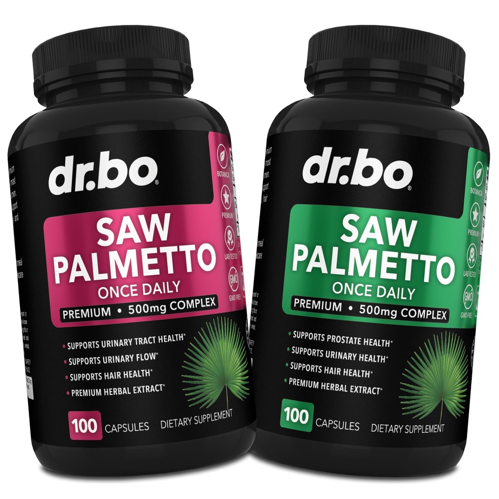 Saw Palmetto pro ženy Ztráta vlasů pro ženy & Muži - DHT blokáda pro muže růst vlasů Plus močové měchýře doplňky - Čisté Saw Palmetto Prostate doplněk zdraví Kapsle Podpora močení pilulky