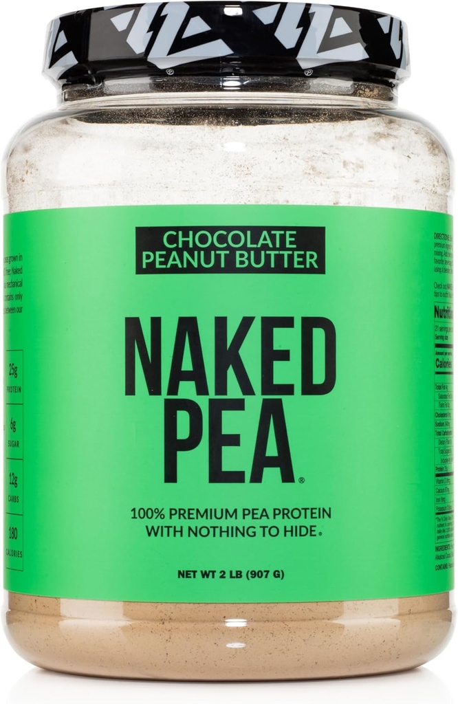 Naked Pea - Čokoládové arašídové máslo protein z americké a kanadské farmy, organické kakao, organický kokosový cukr - No GMO, No Soy, a gluten zdarma, pomoc růst a zotavení - 21 Služeb