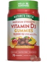 Nature 's Truth Vitamin D3 Gummies PHAR124; 10000 IU PHARMAN 124; 70 Count GARMAN 124; Peach Mango Flavor PHARMAN 124; Vegetarian, Non- GMO & Gluten zdarma dodatek