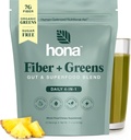Gut & Superfood Blend, Green Powder with Prebiotics, Probiotika, Vláknina a přírodní kofein, Gluten zdarma, cukr zdarma, mléčné výrobky zdarma, Vegan Non GMO Zelené Superfood Powder, 30 Srvgs